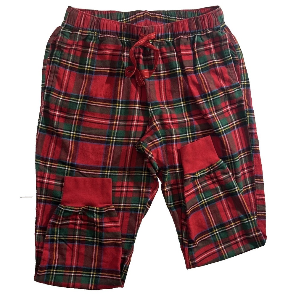 Old Navy women's Lounge‎ Pants Size S Red Plaid Drawstring Flannel Pajama Bottom